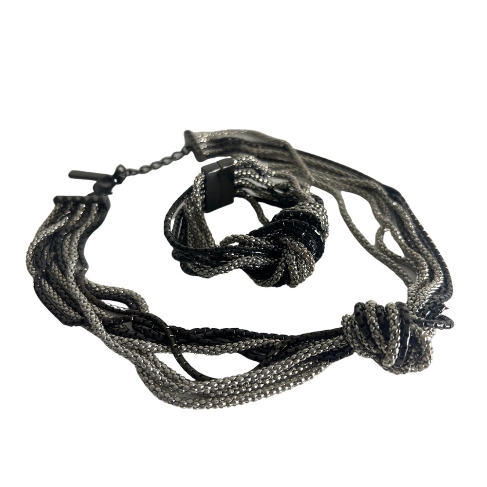 BCBGeneration Multicolor Chains Necklace & Bracelet Set - Picture 8 of 16